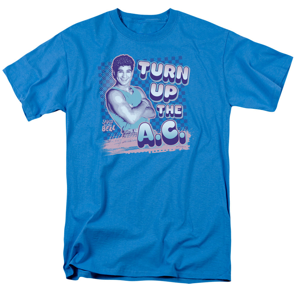 Saved By The Bell - Turn Up The Ac - Short Sleeve Adult 18/1 - Turquoise T-shirt