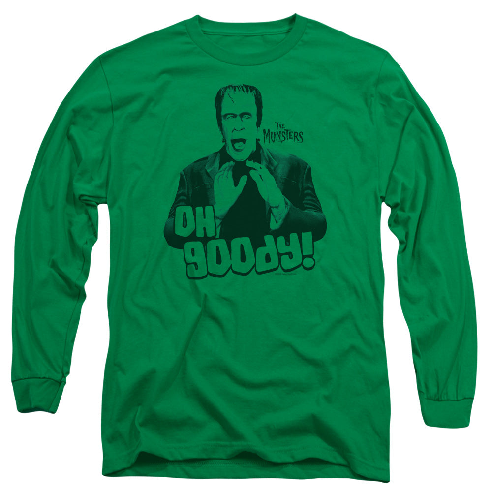 The Munsters - Oh Goody - Long Sleeve Adult 18/1 - Kelly Green T-shirt