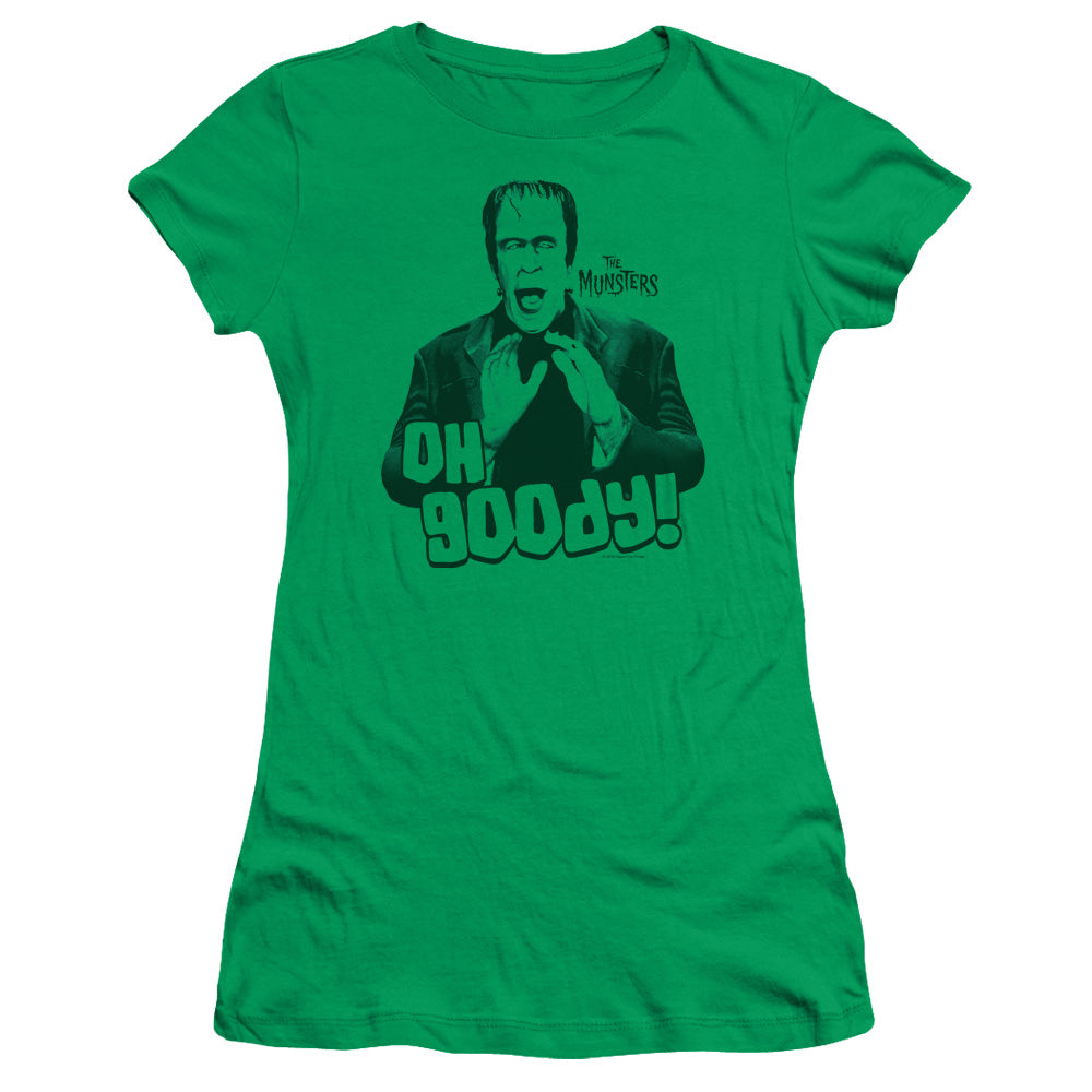 The Munsters - Oh Goody - Short Sleeve Junior Sheer - Kelly Green T-shirt