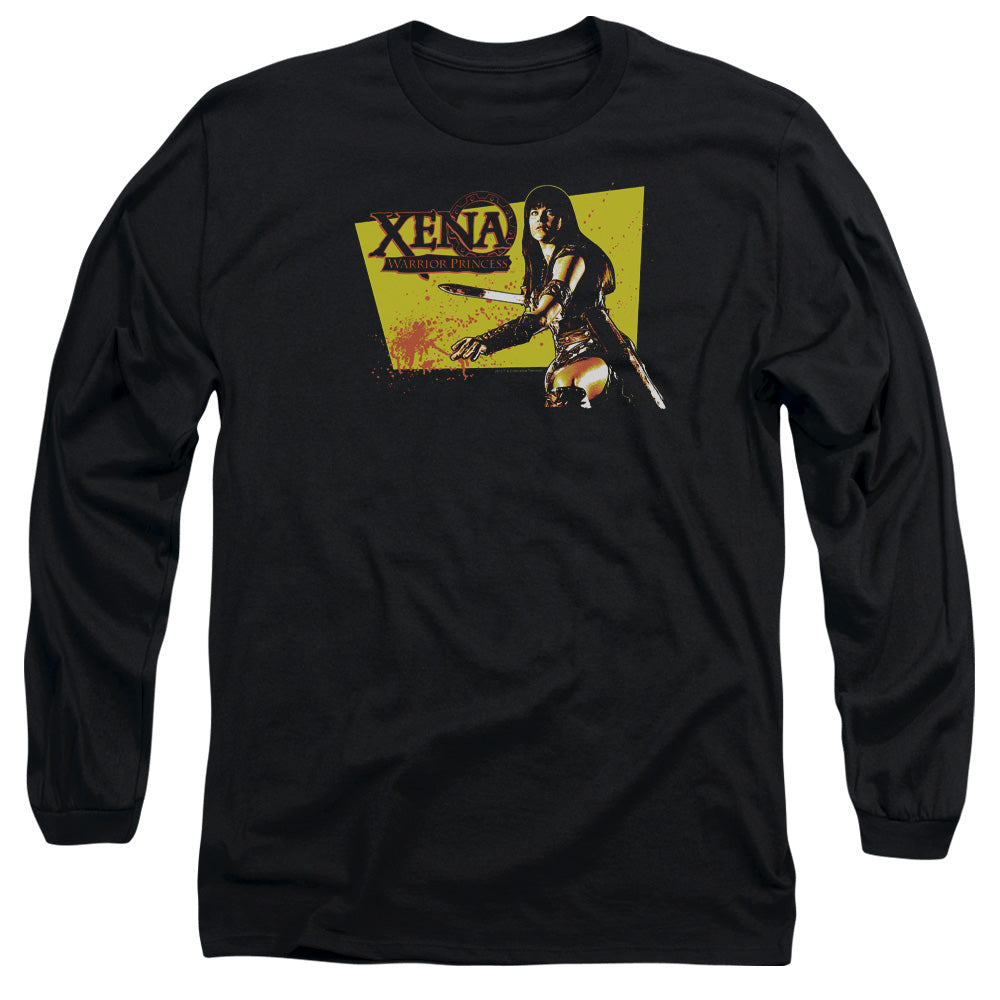 Xena - Cut Up - Long Sleeve Adult 18/1 - Black T-shirt