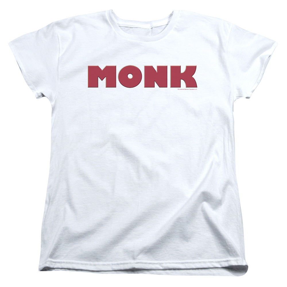 Monk - Logo - Short Sleeve Womens Tee - White T-shirt