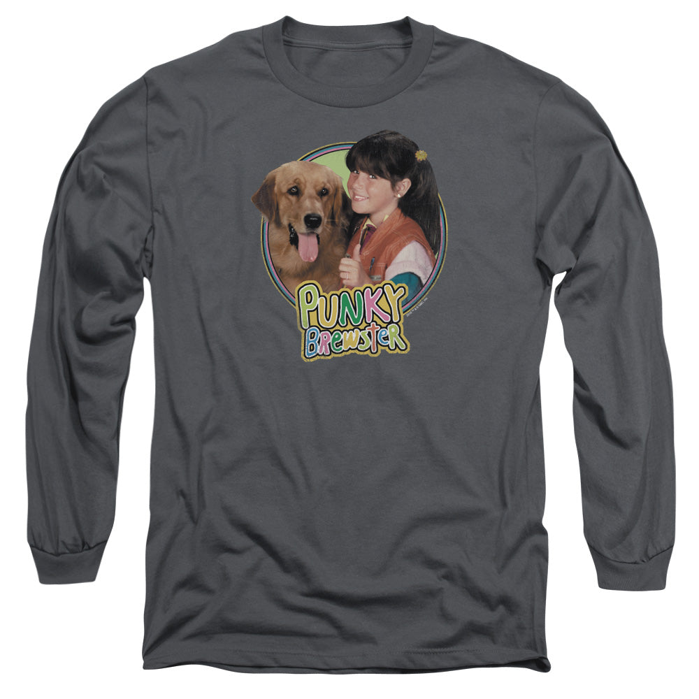 Punky Brewster - Punky & Brandon - Long Sleeve Adult 18/1 - Charcoal T-shirt
