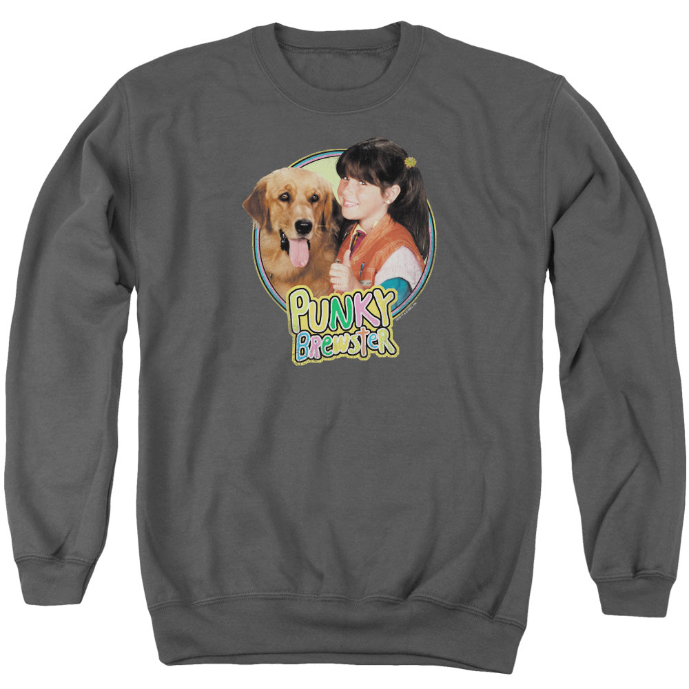Punky Brewster - Punky & Brandon - Adult Crewneck Sweatshirt - Charcoal