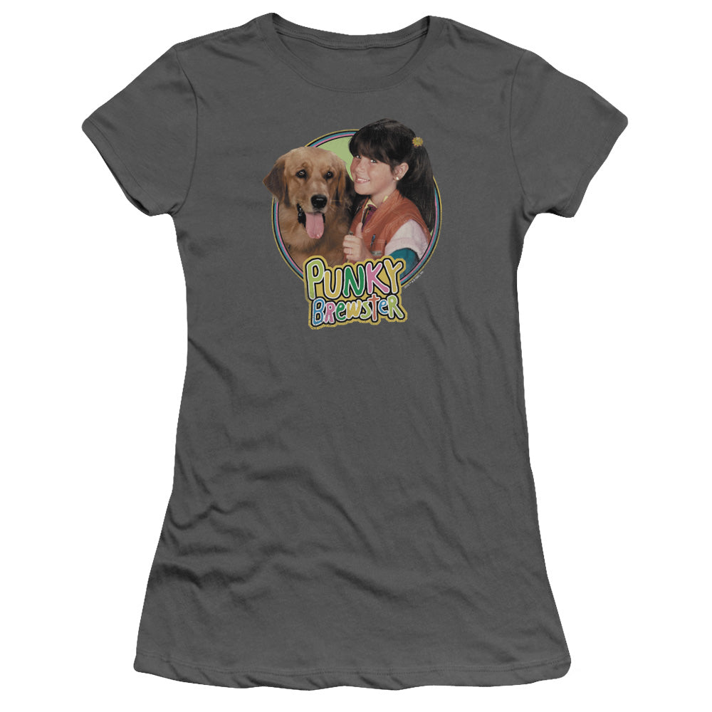 Punky Brewster - Punky & Brandon - Short Sleeve Junior Sheer - Charcoal T-shirt