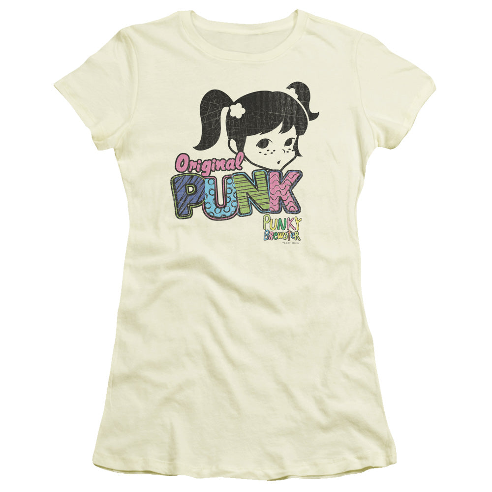 Punky Brewster - Punk Gear - Short Sleeve Junior Sheer - Cream T-shirt