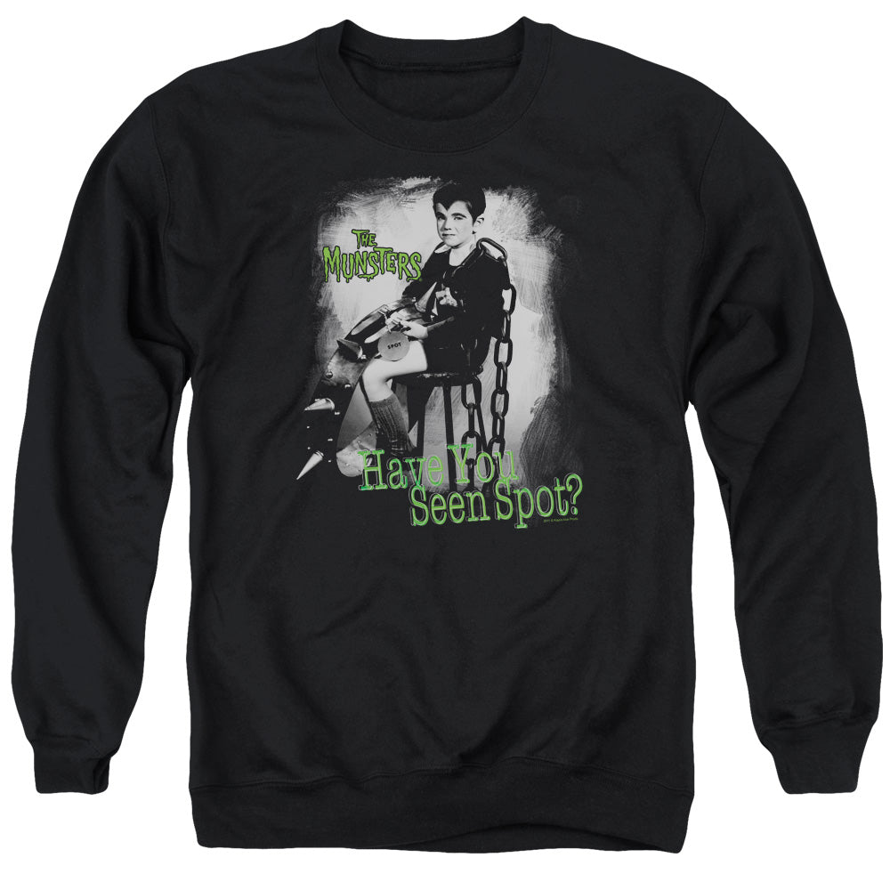The Munsters - Have You Seen Spot - Adult Crewneck Sweatshirt - Black