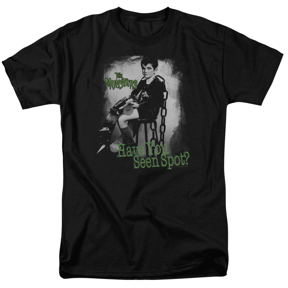 The Munsters - Have You Seen Spot - Short Sleeve Adult 18/1 - Black T-shirt