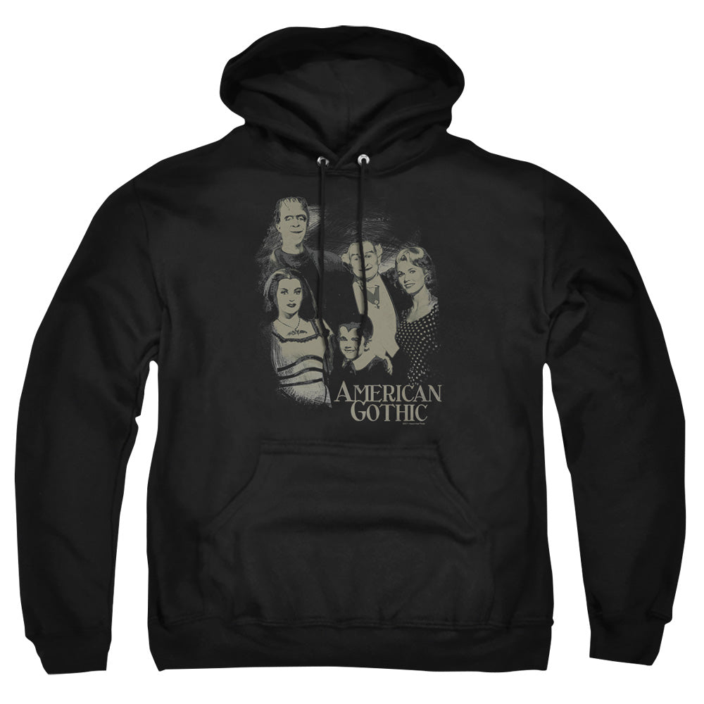 The Munsters - American Gothic - Adult Pull-over Hoodie - Black