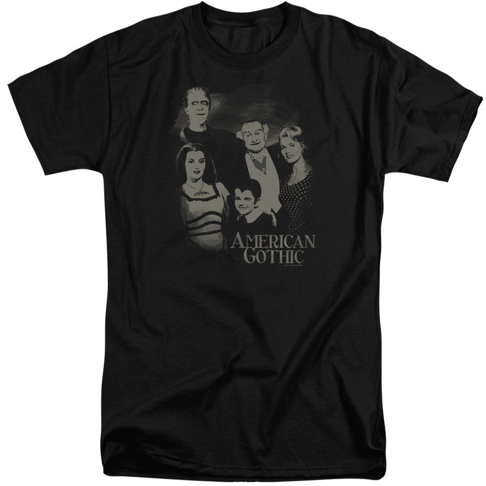 The Munsters - American Gothic - Short Sleeve Adult Tall - Black T-shirt