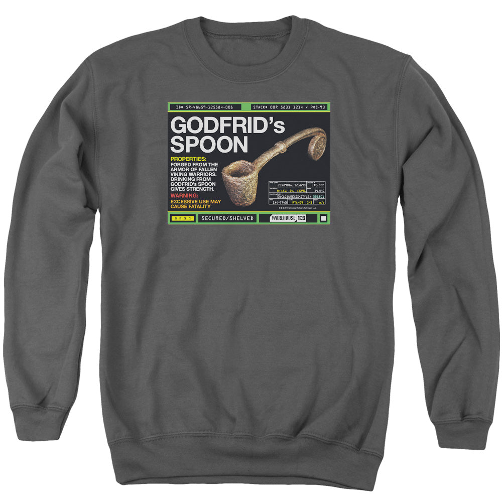 Warehouse 13 - Godfrid Spoon - Adult Crewneck Sweatshirt - Charcoal