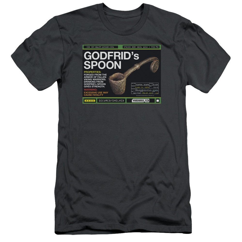 Warehouse 13 - Godfrid Spoon - Short Sleeve Adult 30/1 - Charcoal T-shirt
