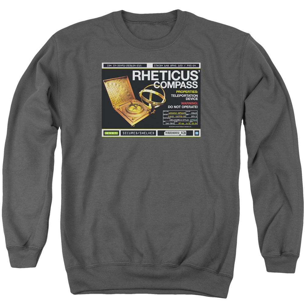 Warehouse 13 - Rheticus Compass - Adult Crewneck Sweatshirt - Charcoal