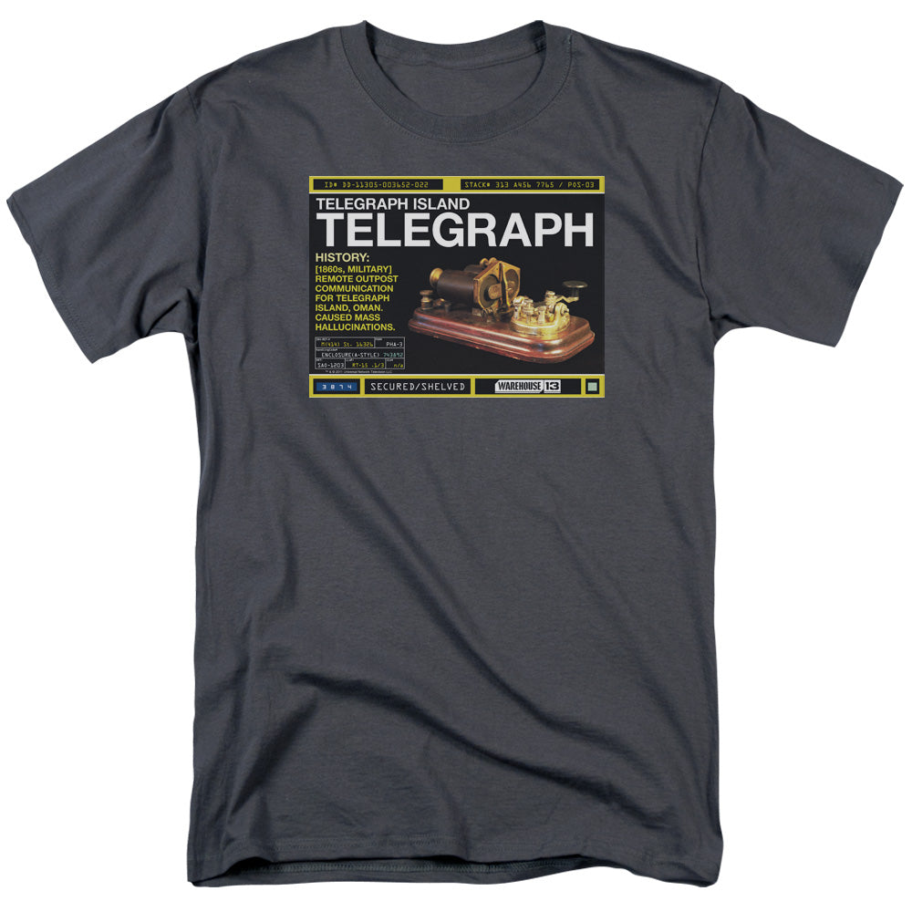 Warehouse 13 - Telegraph Island - Short Sleeve Adult 18/1 - Charcoal T-shirt
