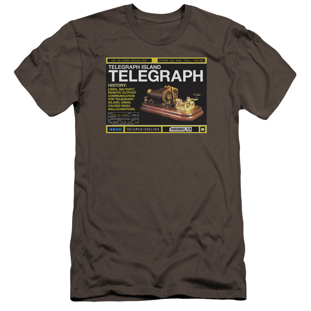 Warehouse 13 - Telegraph Island-premuim Canvas Adult Slim Fit 30/1 - Charcoal