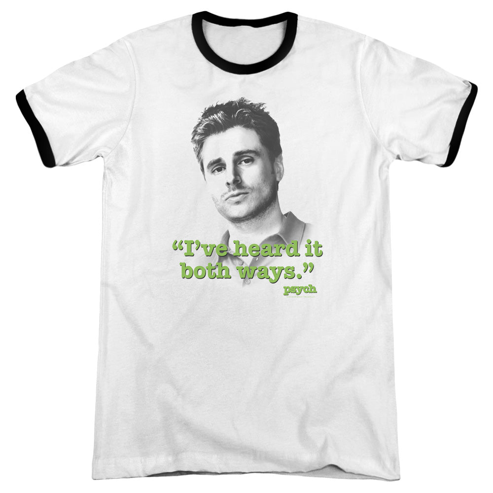 Psych - Both Ways - Adult Ringer - White/black