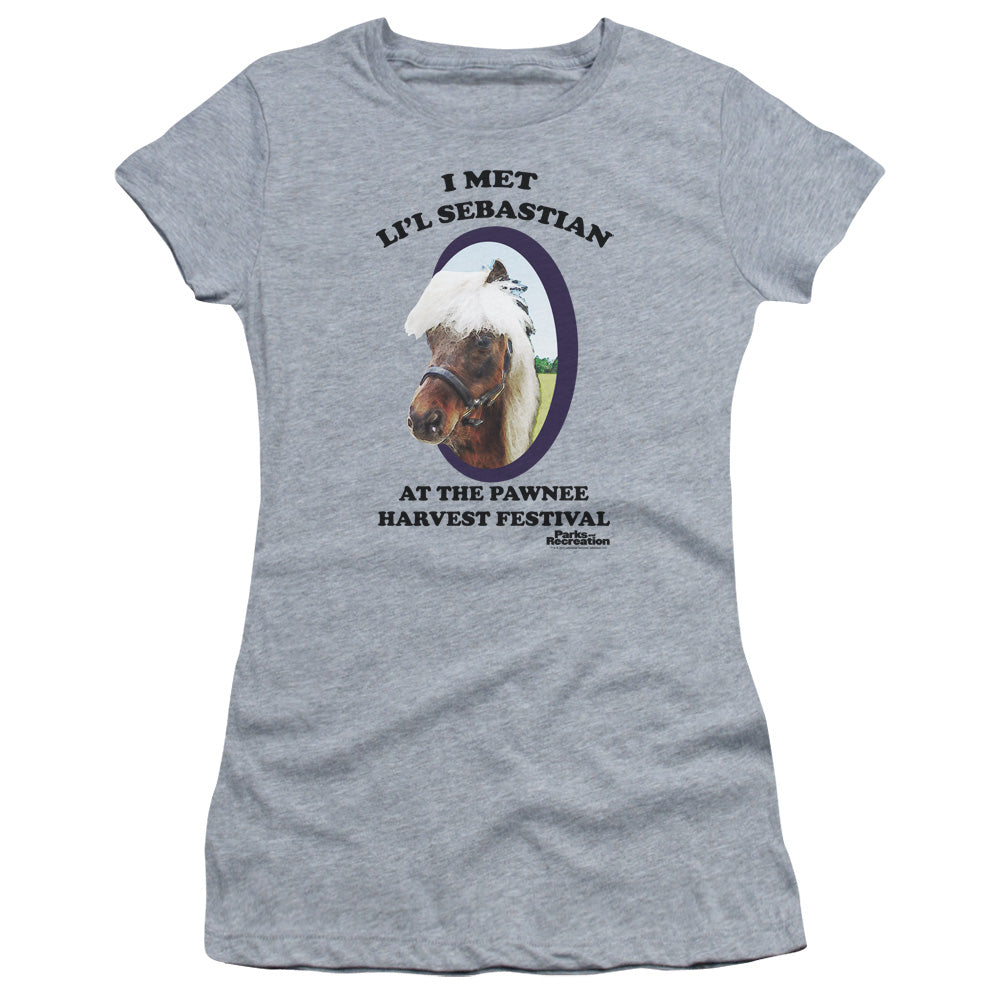 PARKS AND REC LIL SEBASTIAN - S/S JUNIOR SHEER - ATHLETIC HEATHER T-Shirt