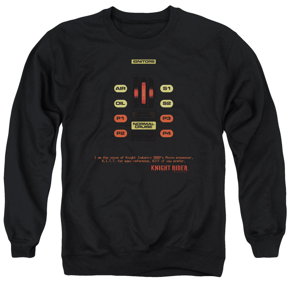 Knight Rider - Kitt Consol - Adult Crewneck Sweatshirt - Black