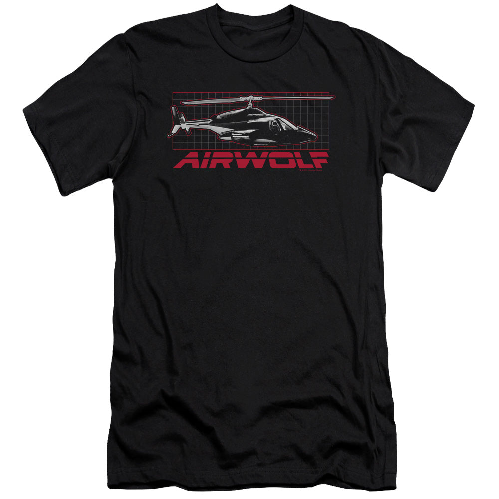 AIRWOLF GRID - S/S ADULT 30/1 - BLACK - SM - BLACK T-Shirt