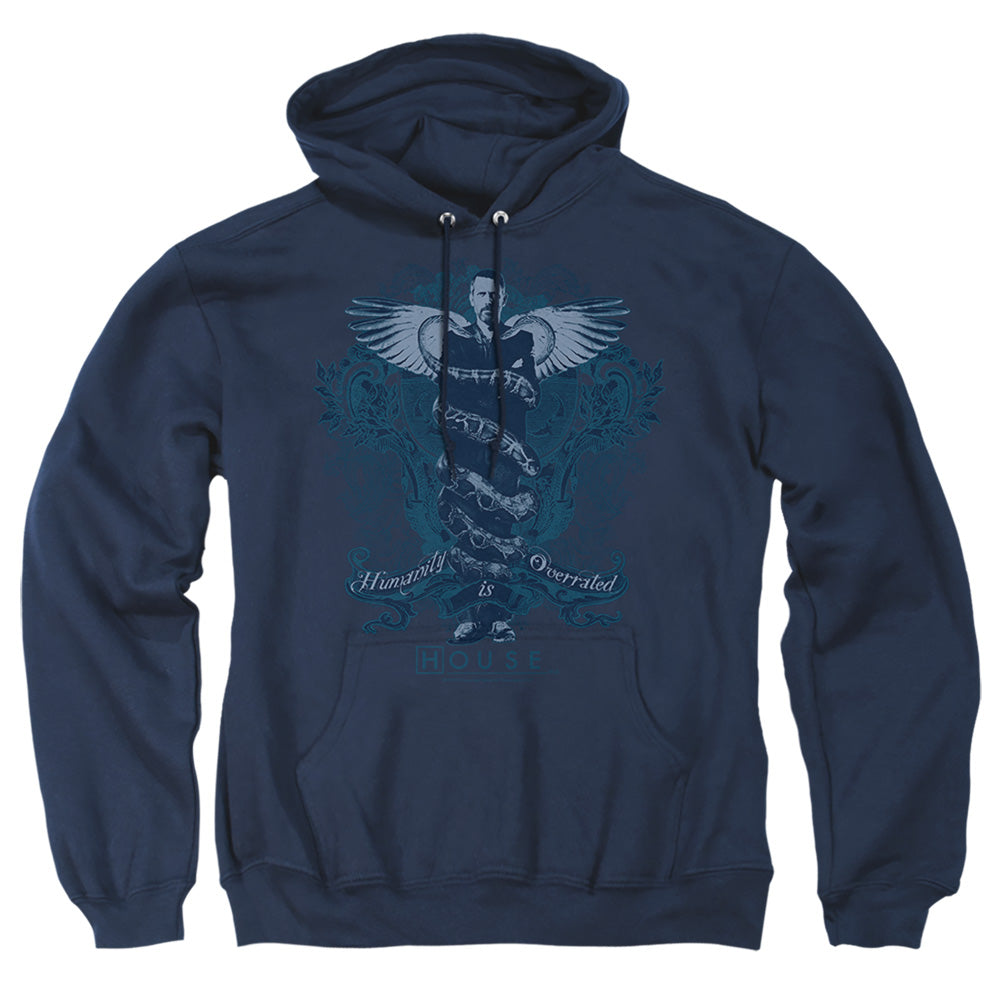 House - Humanity Is Overrated - Adult Pull-over Hoodie - Navy