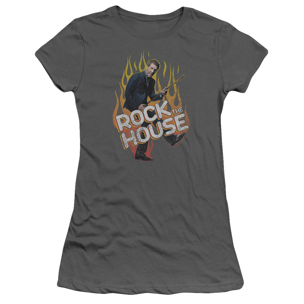 House - Rock The House - Short Sleeve Junior Sheer - Charcoal T-shirt