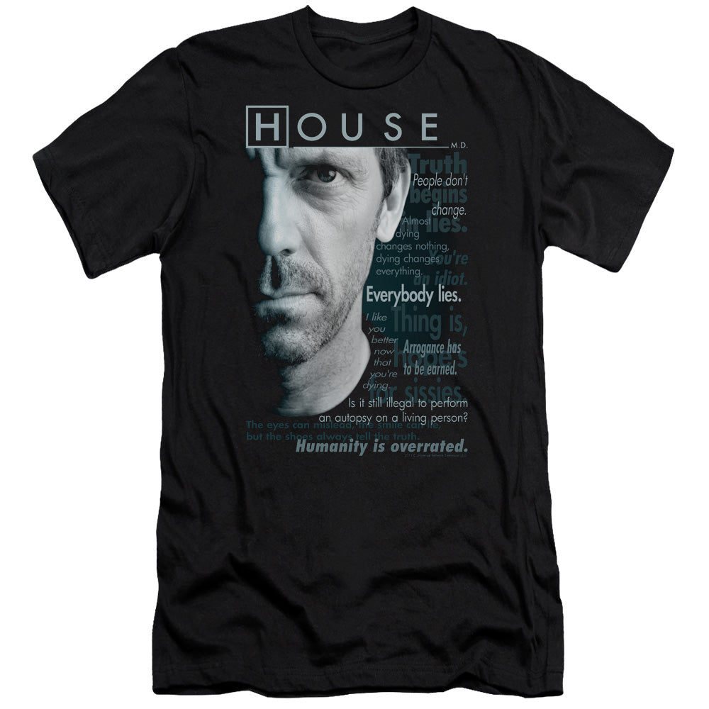 House - Houseisms-premuim Canvas Adult Slim Fit 30/1 - Black
