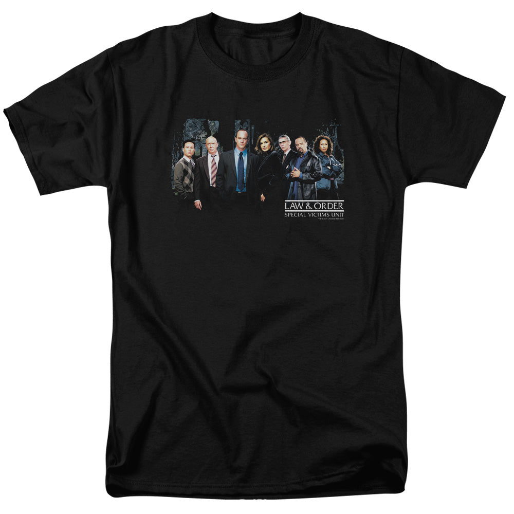 Law And Order Svu - Cast - Short Sleeve Adult 18/1 - Black T-shirt