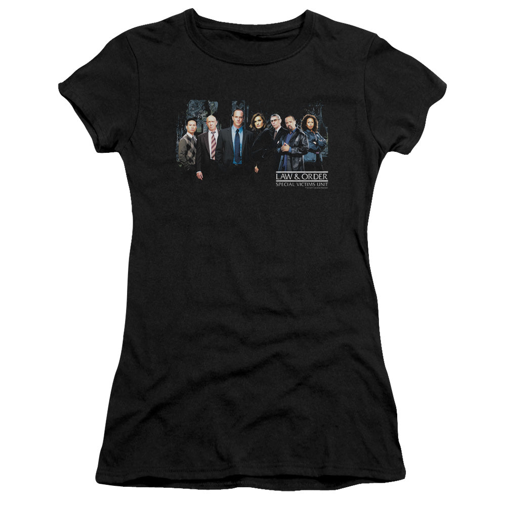 Law And Order Svu - Cast - Short Sleeve Junior Sheer - Black T-shirt
