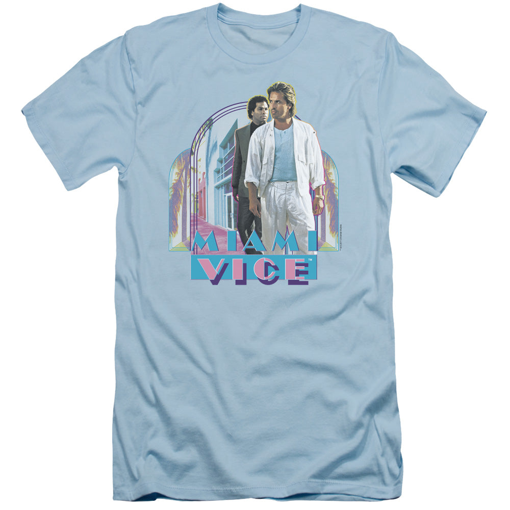 Miami Vice - Miami Heat - Short Sleeve Adult 30/1 - Light Blue T-shirt