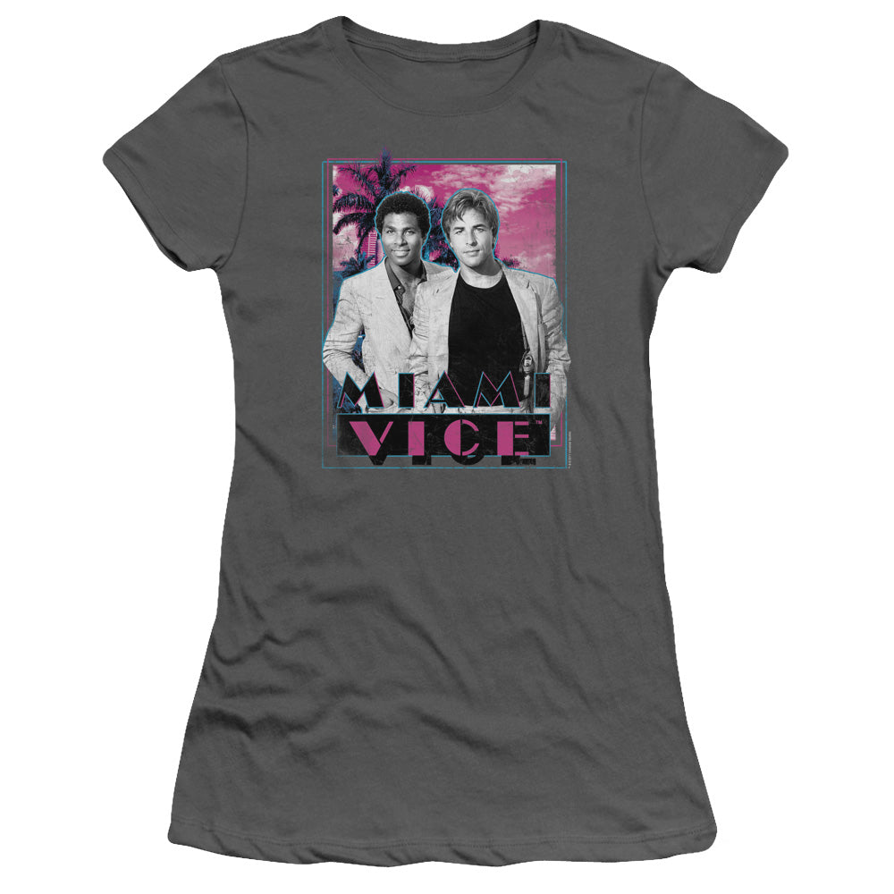 Miami Vice - Gotchya - Short Sleeve Junior Sheer - Charcoal T-shirt