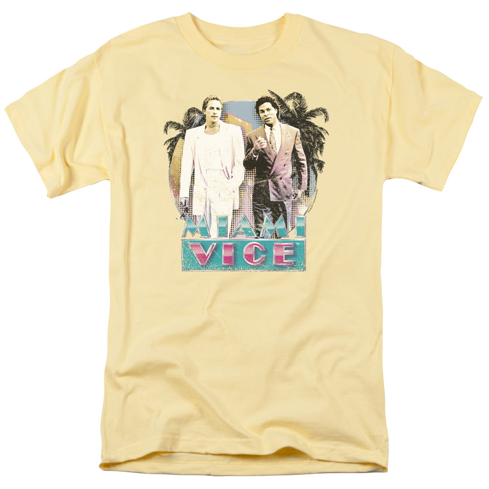 Miami Vice - 80s Love - Short Sleeve Adult 18/1 - Banana T-shirt