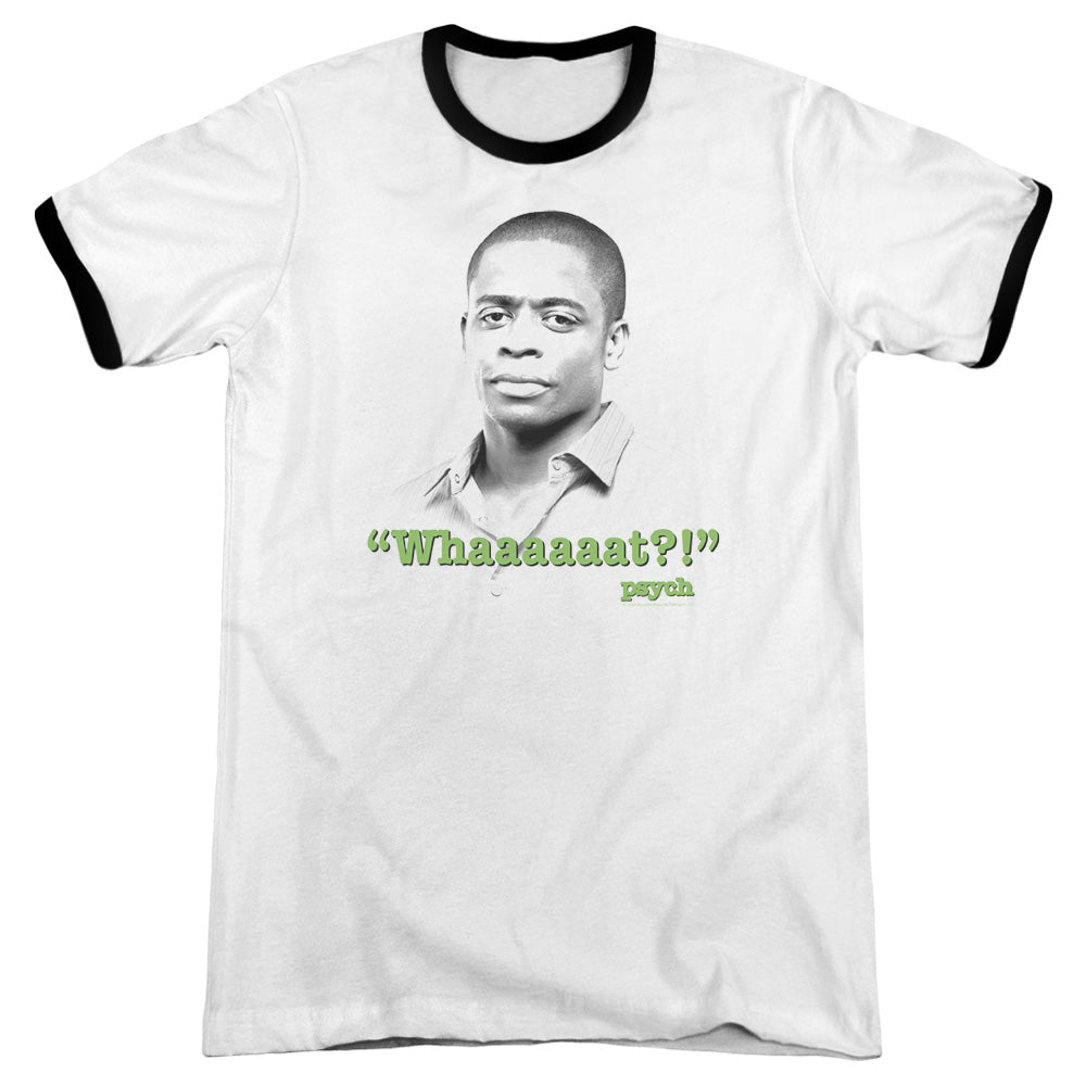 Psych - Whaaaaaat?! - Adult Ringer - White/black