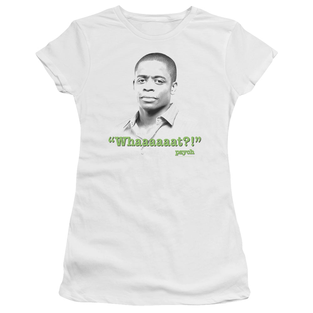 Psych - Whaaaaaat?! - Short Sleeve Junior Sheer - White T-shirt
