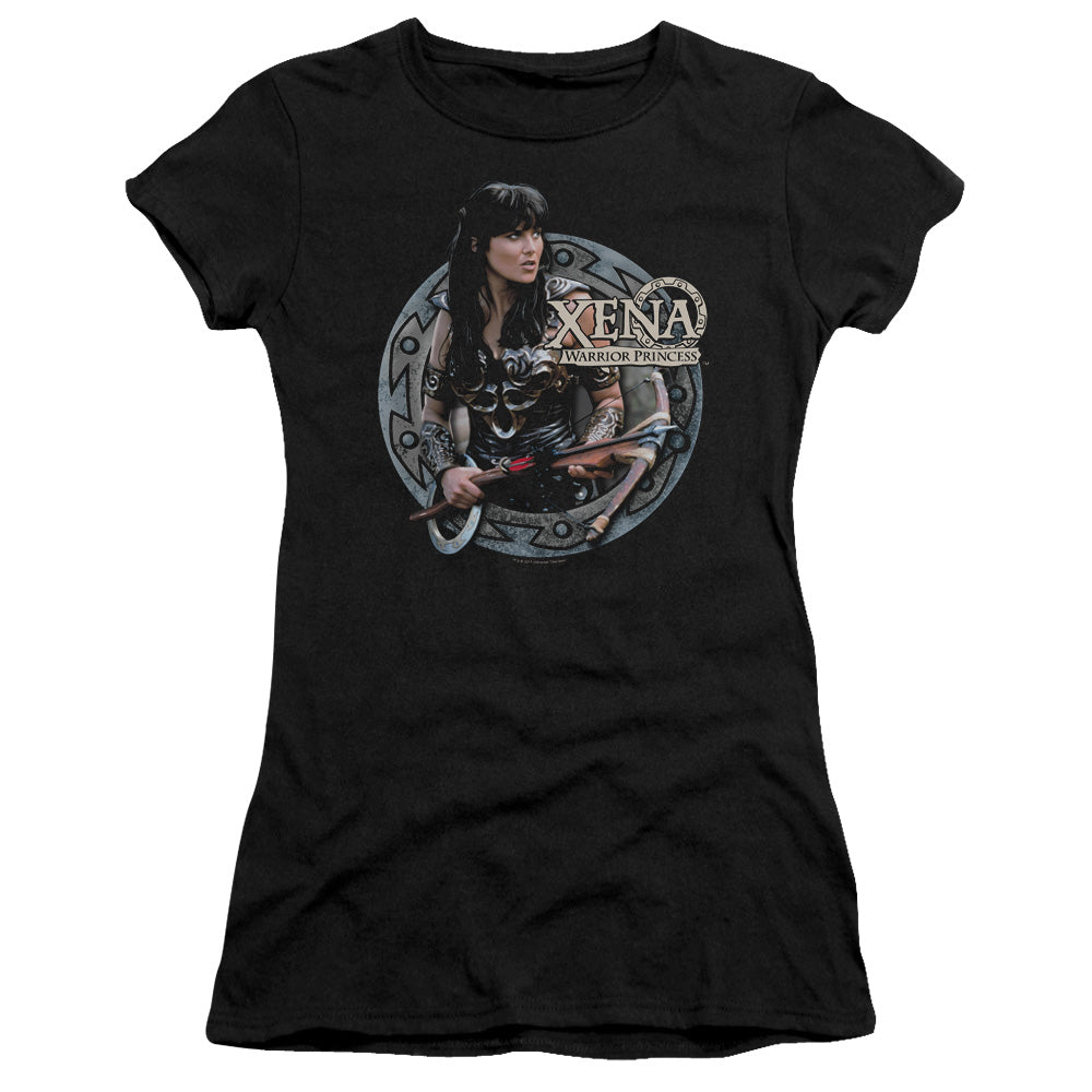 Xena - The Warrior - Short Sleeve Junior Sheer - Black T-shirt
