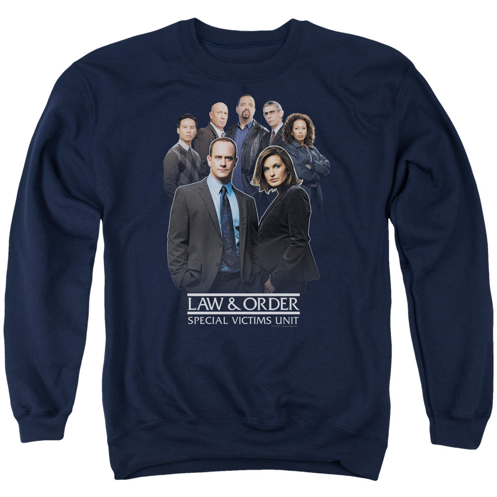 Law And Order Svu - Team - Adult Crewneck Sweatshirt - Navy