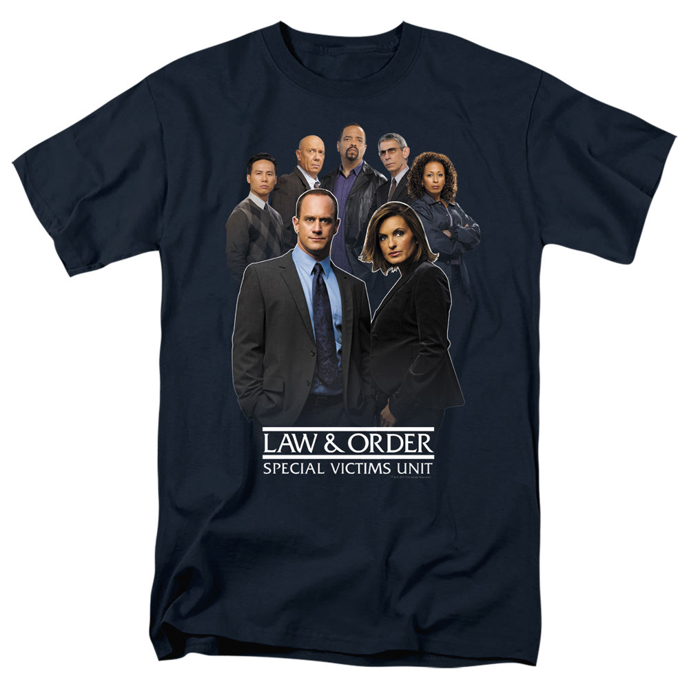 Law And Order Svu - Team - Short Sleeve Adult 18/1 - Navy T-shirt