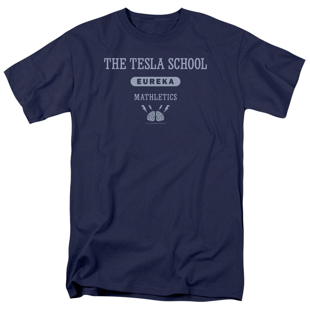 Eureka - Tesla School - Short Sleeve Adult 18/1 - Navy T-shirt