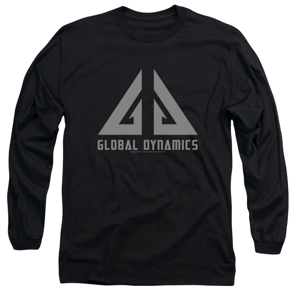 Eureka - Global Dynamics Logo - Long Sleeve Adult 18/1 - Black - Sm - Black T-shirt