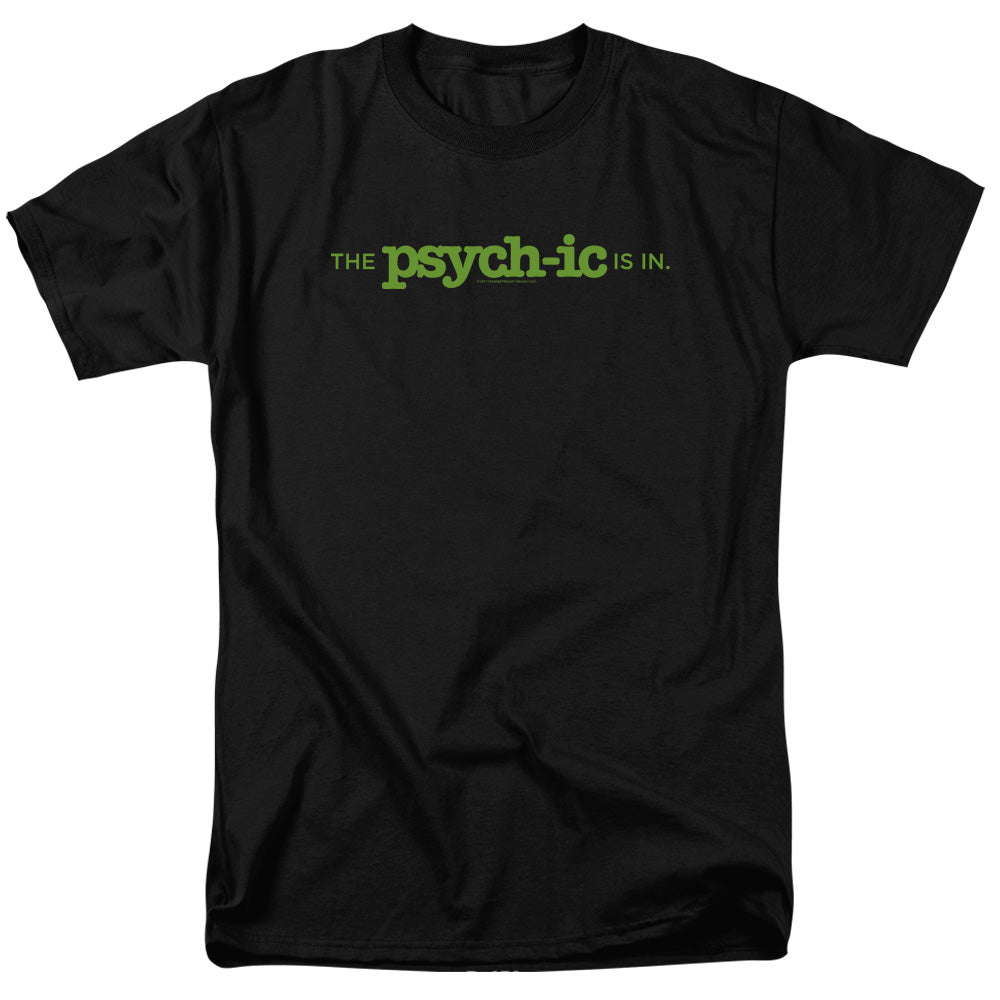 Psych - The Psychic Is In - Short Sleeve Adult 18/1 - Black T-shirt
