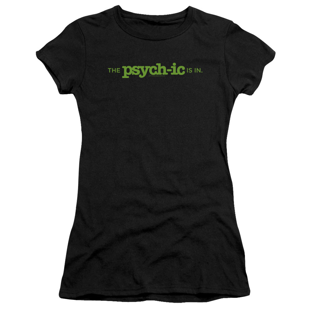 Psych - The Psychic Is In - Short Sleeve Junior Sheer - Black T-shirt