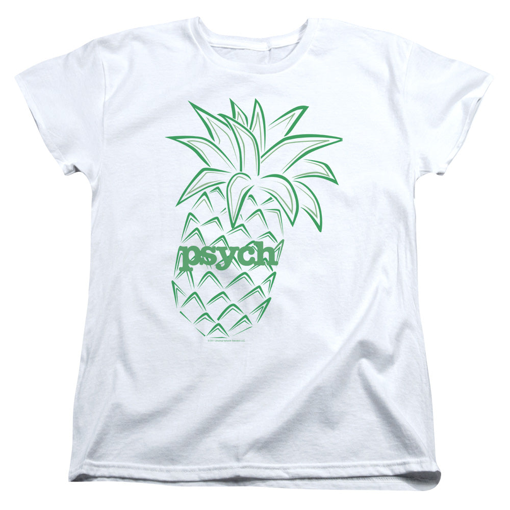 Psych - Pineapple - Short Sleeve Womens Tee - White T-shirt