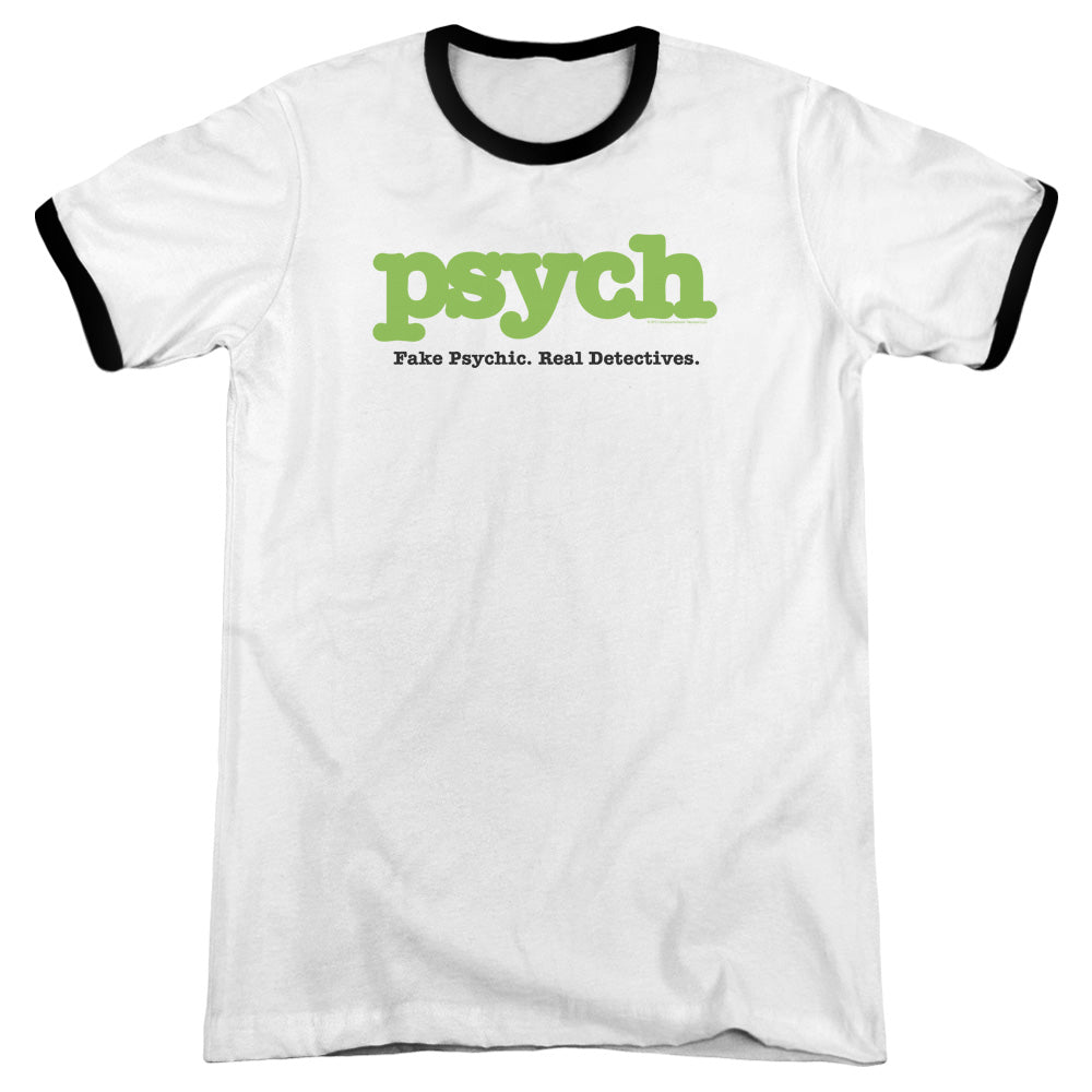 Psych - Title - Adult Ringer - White/black