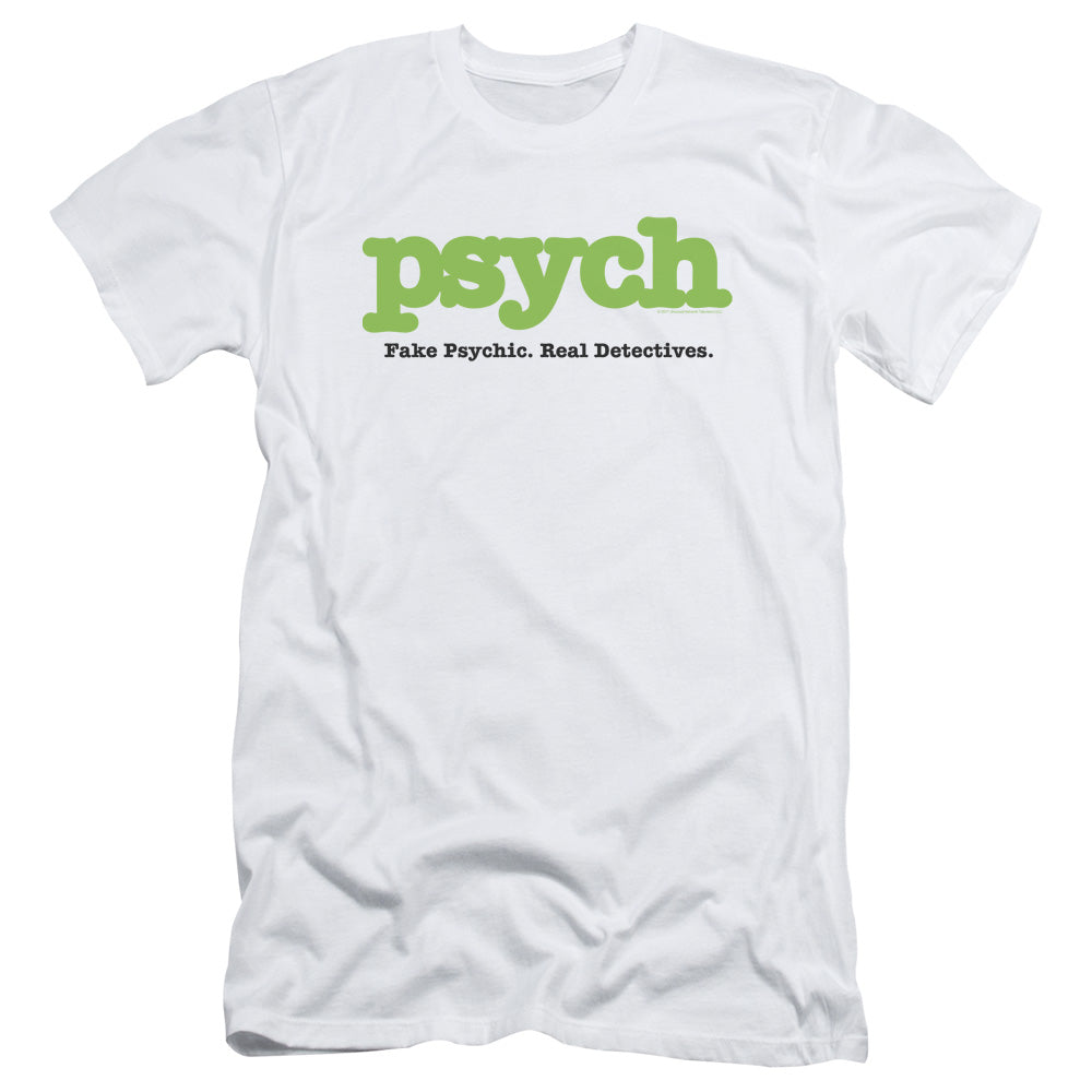 Psych - Title - Short Sleeve Adult 30/1 - White T-shirt