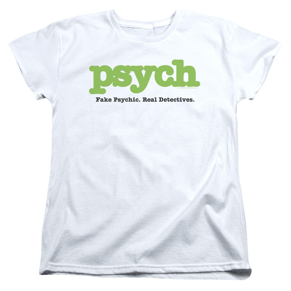 Psych - Title - Short Sleeve Womens Tee - White T-shirt