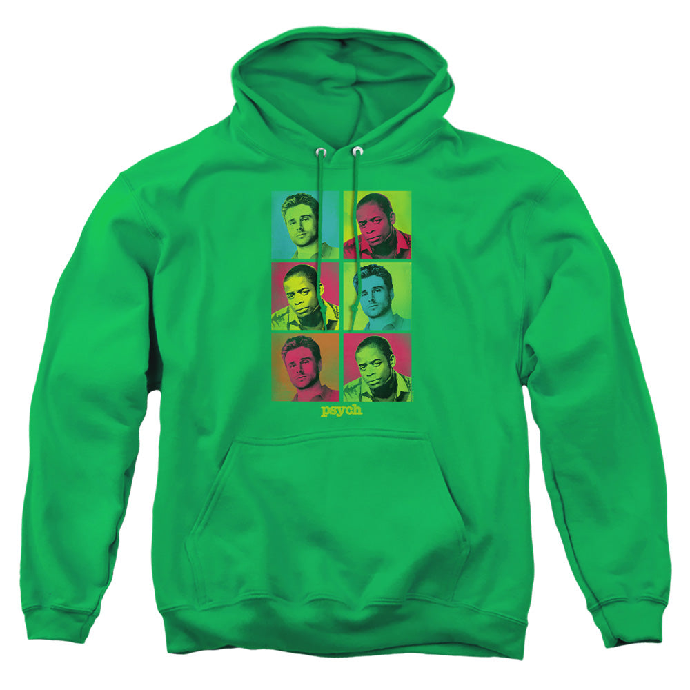 Psych - Squared - Adult Pull-over Hoodie - Kelly Green