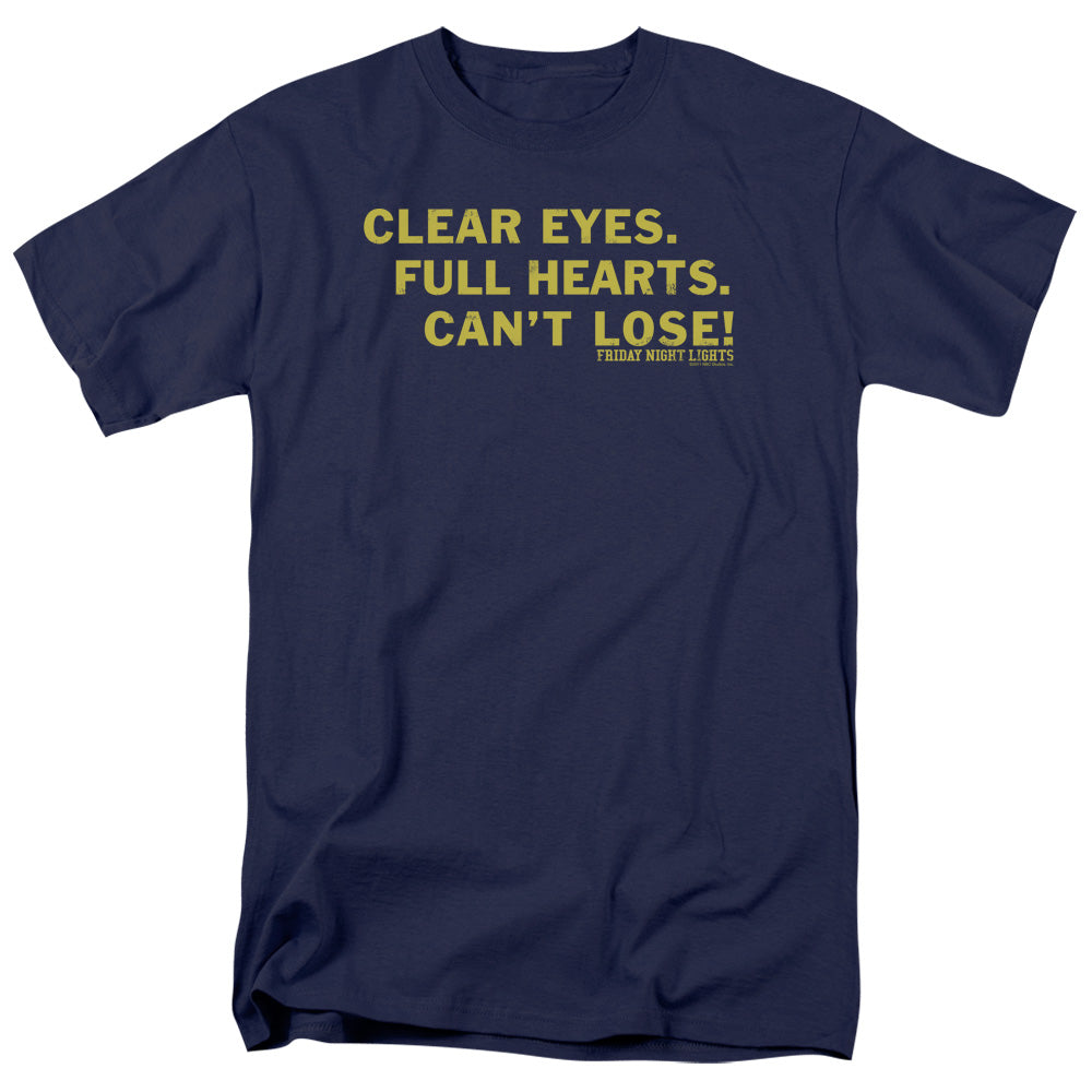 Friday Night Lights - Clear Eyes - Short Sleeve Adult 18/1 - Navy T-shirt