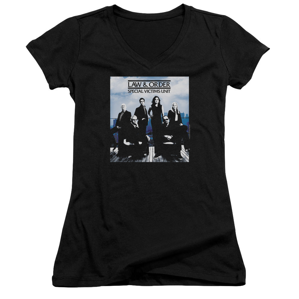 Law And Order Svu Crew 13 - Junior V-neck - Black