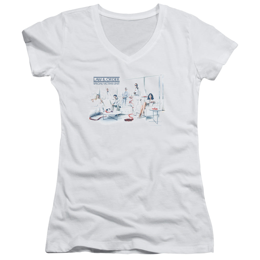 Law And Order Svu - Dominos - Junior V-neck - White