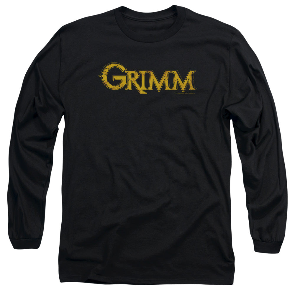 Grimm - Gold Logo - Long Sleeve Adult 18/1 - Black - Sm - Black T-shirt