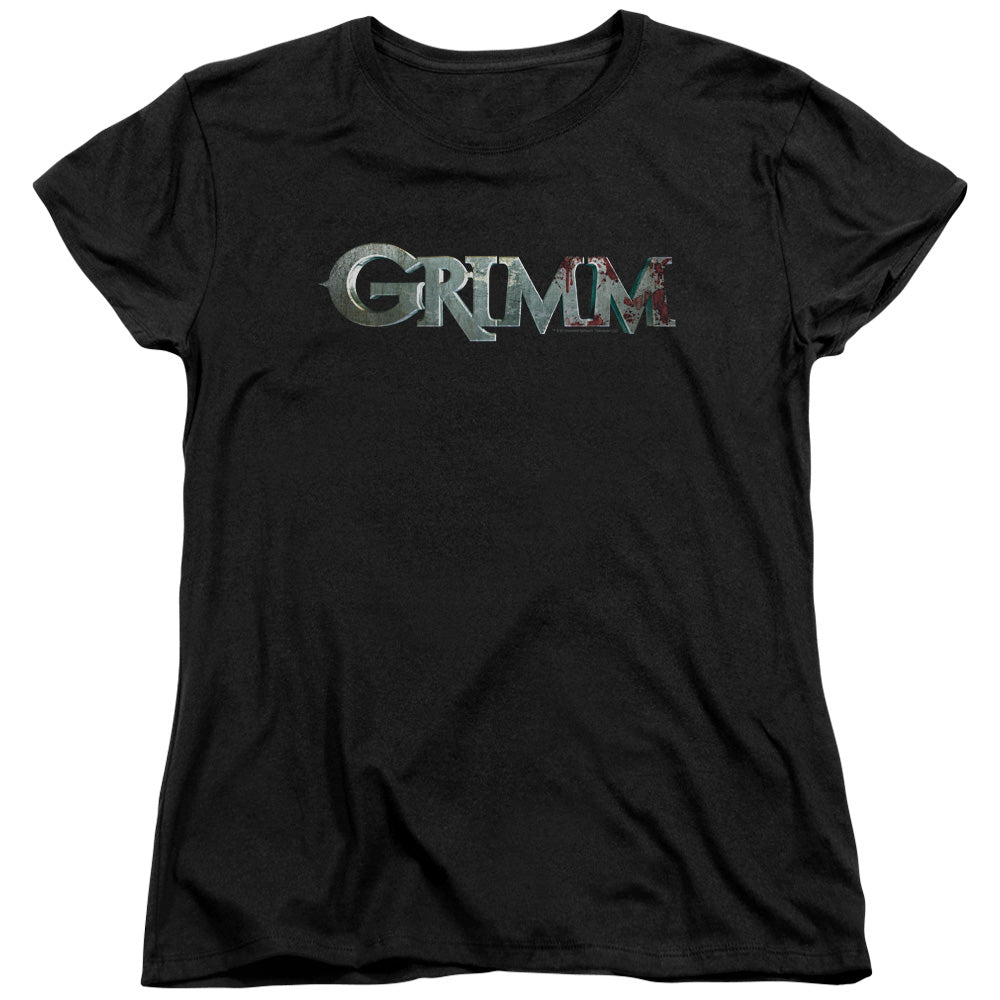 Grimm - Bloody Logo - Short Sleeve Womens Tee - Black T-shirt