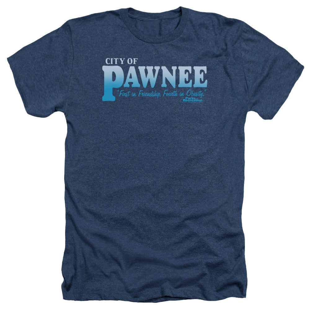 Parks And Rec - Pawnee - Adult Heather - Navy